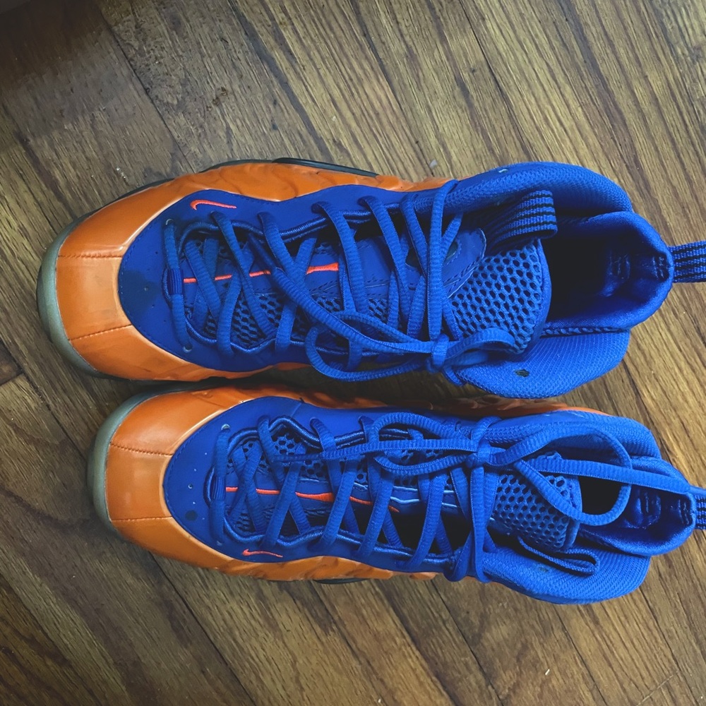 Knicks Foamposites blue and orange